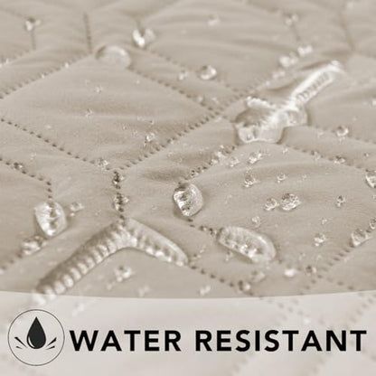 Ameritex Waterproof Dog Bed Cover Pet Blanket for Furniture Bed Couch Sofa Reversible - color: Khaki+khaki, size: 30x53 Inch (Pack of 1)