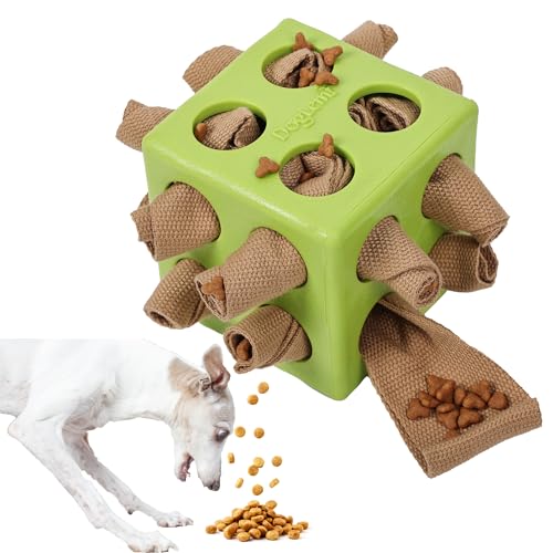 ETIAL Dog Puzzle Toys Snuffle Cube Encourages Natural Foraging, Slow Feeder, Hide and Seek Enrichment Toy for All Dog Sizes (Green) - color: Green
