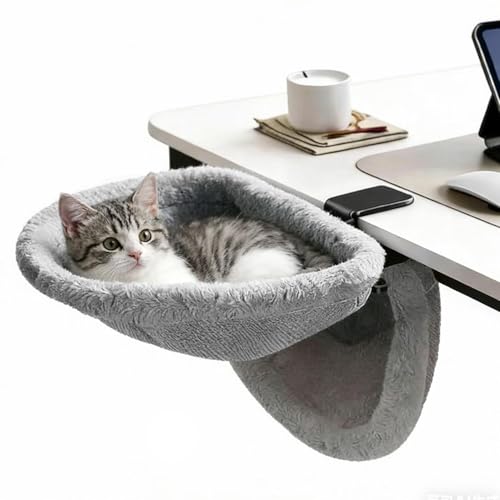 Cat Nest for Desk,Cat Bed for Desk, Desk Cat Bed for Indoor Cats, Soft & Cozy Cat Bed, Space-Saving Cat Window Perch, Office Table Cat Lounge (1PCS) - color: 1PCS