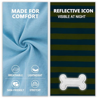 KYEESE 2Pack Dog Shirt, Soft Striped Dogs T Shirts, Lightweight Doggie Tank Top Cat Clothes, Sleeveless Dog Shirt for Small Dogs, Stretchy Pet Vest, Blue, Medium - color: 06# 2Pack (Blue+Striped), size: Medium (7-13lbs)