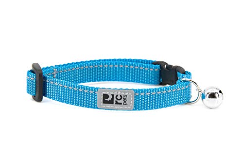 RC Pet Products Primary Collection Kitty Breakaway Collar, Cyan, 1/2" - color: Cyan