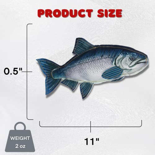 Steel Dog Chinook Realistic Fish Squeaker Dog and Cat Toy, Knotted Rope Fish Toy, No Stuffing Dog Chew Toys for Small, Medium, Large Breed - style: Chinook