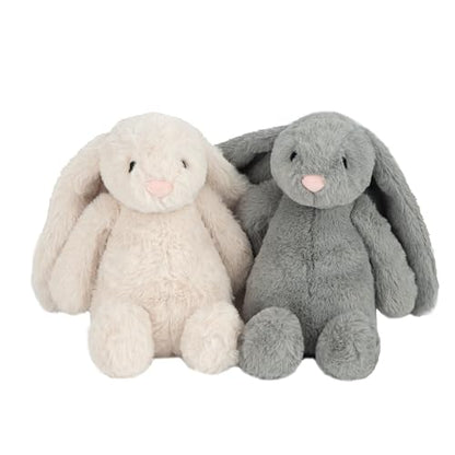 Best Pet Supplies Interactive Squeaky Dog Chew Toy, Ideal Dog Toys for Chewers, Small, Medium & Large Dogs, and Fetch Lovers - Bunny (Gray), Large - color: Bunny (Gray), size: Large