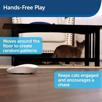 PetSafe Laser Tail - Automatic Cat Laser Toy - Interactive - Relieves Anxiety - Moves Around Floor to Create Random Laser Patterns - Hands-Free Play - Auto Shutoff Prevents Overstimulation - style: Laser Tail