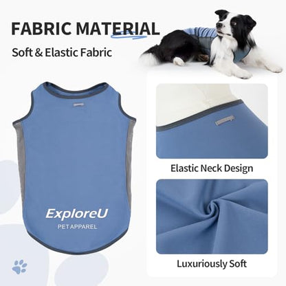 Dog Shirt, Cooling Vest Lightweight Breathable, Dog T-Shirts All-Season UV Protection Pet Clothes Quick Dry Soft Stretchy Pet Shirt Vest for Small Medium Large Dogs (Water Drop 1PC, Medium) - color: Water Drop, size: Medium (24-35lbs)