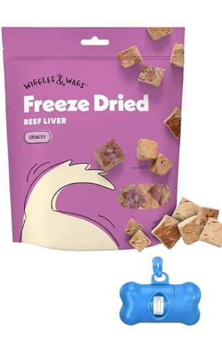 Wiggles & Wags Freeze Dried Beef Liver Dog, Waste Bag Dispenser & a Free Roll!