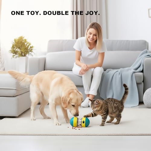 Dog Enrichment Toys, Slow Feeder Puzzle Toy for Cats & Dogs - Interactive Treat Dispenser, Mental Enrichment for Small/Medium Pets (Yellow-Green) - color: Yellow-Green
