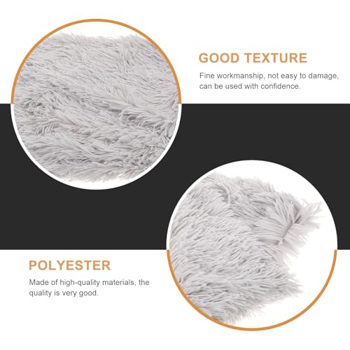 Amosfun Plush Double-Layer Pet Mat Warm Throw Rug Soft Pet Nest Cushion for Dogs and Cats Small to Large Breeds Indoor Cozy Sleeping Mat Gray S