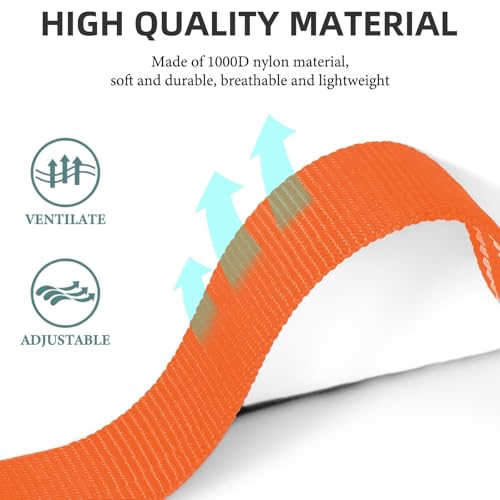 Collar Replacement Strap, Reflective Replacement Nylon Collar Strap Dog GPS Training Bark Receiver Collars, Durable Adjustable E Collar Straps for Small Medium Large Dogs, Orange - color: Orange