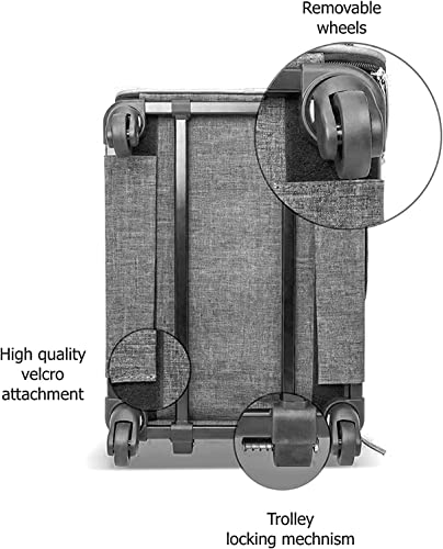 RUFF LIFE 101 Airline Approved Expandable Premium Pet Carrier on Wheels- Two Sided Rolling Carrier- Designed for Dogs & Cats- Extra Spacious Soft Lined Carrier! - Pink (RL-PET-CARRIER-WHEELS) - color: PINK
