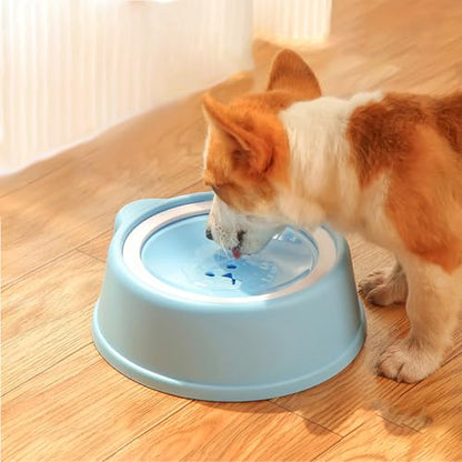 No-Spill Dog Water Bowl for Large Medium Small Dogs and Cats,Anti-Splash Pet Bowl with Float Board, Non-Skid Base, 1000ml Large Capacity (Pink) - color: Pink