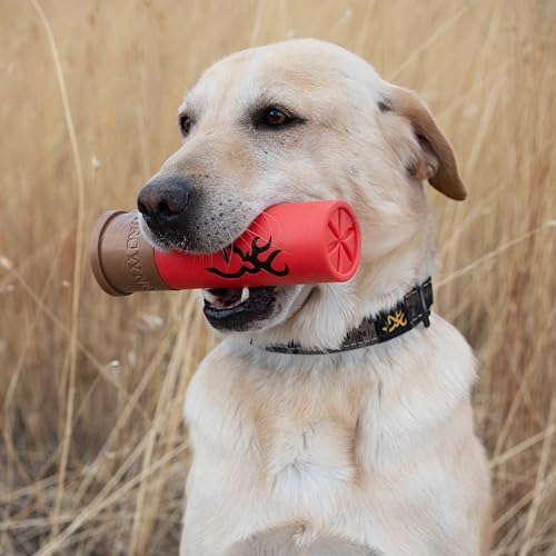 Browning Pet Training Tools, Durable Dog Toys for Tug and Fetch, Rubber Duck Rope, Shot Shell Red Squeaker Toy, One Size - color: Shot Shell Red Squeaker Toy