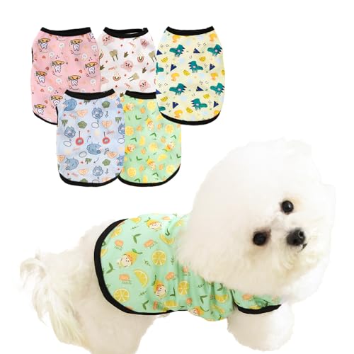 5 Pack Dog Cooling Shirts Breathable Instant Cooling Dogs Vest Lightweight for Summer Dog Clothes cat Clothes (2XL) - size: XX-Large