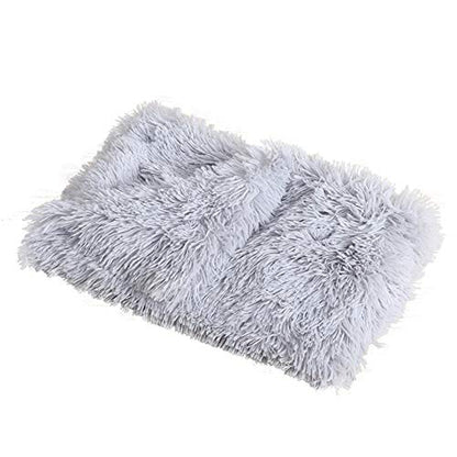 N+A Fluffy Pet Dog Blankets Soft Warm Fleece Throw Puppy Blanket Washable Plush Faux Fur Sleep Mat for Dog Cat Bed Couch Sofa Car (Large (30" x 39"), Light Grey) - color: Light Grey, size: Large ( 30" x 39" )