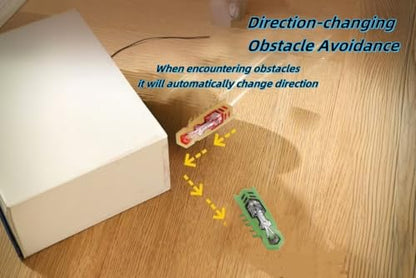 Cat Interactive Teaser Toys 2PCS Electric Moving Beetle Mini Electric Robot Beetle Electric Funny Interactive Toy Heal Loneliness for Cat Kitten Replaceable Battery (Green+Orange) - color: Green+orange