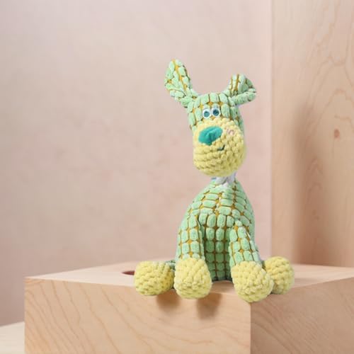 Upgraded Indestructible Dog Plush Toy - Squeaky Chew Pet Supplies for Aggressive Chewers & Teething Green - color: Green, size: Small