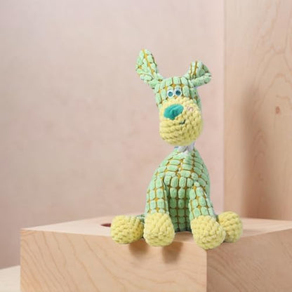 Upgraded Indestructible Dog Plush Toy - Squeaky Chew Pet Supplies for Aggressive Chewers & Teething Green - color: Green, size: Small