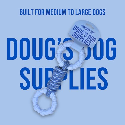 Doug's Dog Supplies Ring Rope Toy – Tug of War Toy for Medium & Large Dogs | Tug & Play Dog Toy - color: Blue