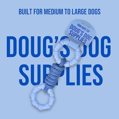Doug's Dog Supplies Ring Rope Toy – Tug of War Toy for Medium & Large Dogs | Tug & Play Dog Toy - color: Blue
