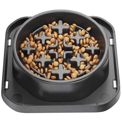 Slow Feeder Dog Bowls for Small Breed, Anti-Slip Puzzle Feeder Bowl to Slow Down Eating for Dogs, 1 Cup Maze Pet Food Feeding Bowl, Bloat Stop Preventing Puppy Dish - Starry Gray - size: Single