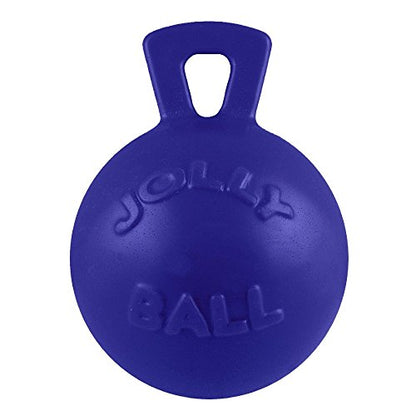 Jolly Pets Tug-n-Toss - Heavy Duty Chew Ball w/ Handle (Blue, 6") for Medium Breeds - color: Blue, size: Medium (6 in)