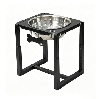 Metal Elevated Dog Bowls, Raised Dog Bowls for Medium/Large Breeds with One 111oz Stainless Steel Water Bowls, 3 Adjustable Height (8.8"/11.5"/14") Dog Bowl Stand Protect Neck & Joints - size: 8.8-14" | M/L/XL Dogs | 1×111oz Bowls