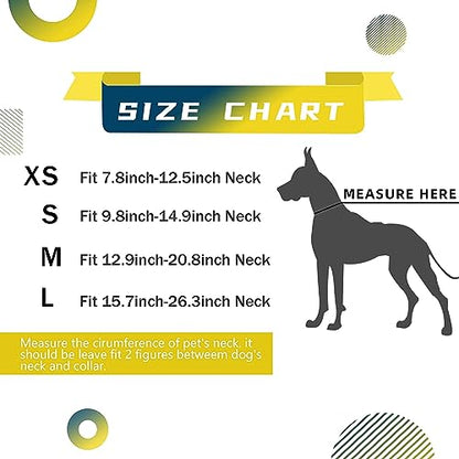 Roses&Poetry XS Dog Collar with Gradient Amber, Yellow Reflective Dog Collar Adjustable XSmall Puppy Collars Tiny for Small Medium Large Dogs (Amber-XS) - color: Yellow Amber, size: XS