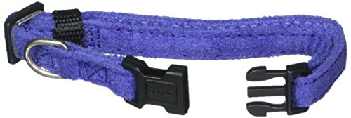 Dogline 3/8 x 7 to 11" Comfort Microfiber Soft Padded Pet Puppy Dog Collar, X-Small, Purple - color: Purple, size: W 3/8" L 7"-11"
