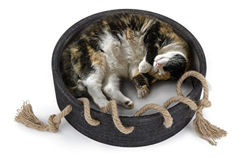 Petlinks 3-in-1 Scratch Around Carpet Cat Scratcher with Jute Rope - Gray/Denim, One Size - color: Scratch Around