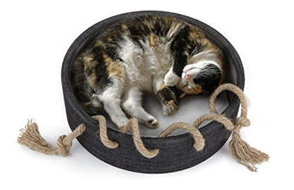 Petlinks 3-in-1 Scratch Around Carpet Cat Scratcher with Jute Rope - Gray/Denim, One Size - color: Scratch Around