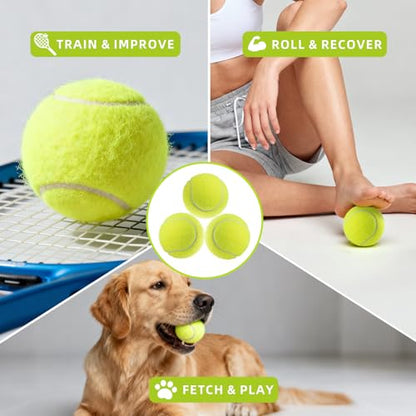 PoyPet 16-Pack Tennis Balls Bulk for Practice,Training and Beginners | Ideal for Dog Fetch,Chew and Play - color: Yellow
