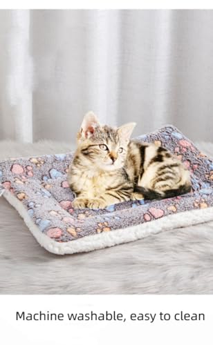 Dog Mat Pet Bed Flannel Soft Cat Sleeping Blanket Puppy Sleep Mat for Small Large Dogs(Yellow,105 * 70cm) - color: Yellow, size: 105*70cm