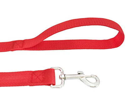 TAIDA 20ft 30ft 40ft 50ft Nylon Long Training Dog Leash for Small Medium Large Dogs, Long leashes Dog/Puppy Lead for Obedience Recall Training, Camping, or Backyard, 1 inch Wide (40 Foot, Red)