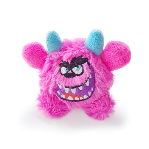 Squeaky Plush Ball Dog Toy, Little Monster Puppy Toys Suitable for All Breeds, Dental Care, Skin-Friendly and Soft and Durable (Rose Red, Large) - color: Rose Red, size: Large