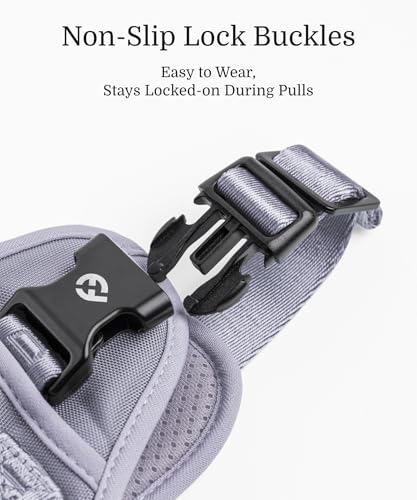 2026 New Edition, Fei & Eve Classic Dog Harness - Quick-Release Buckles | 3-Point No-Pull Control | Heavy-Duty 900D Nylon | Dual Safety Handles | Breathable Mesh | Adjustable Fit | Small,Gray - color: Twilight Gray, size: S