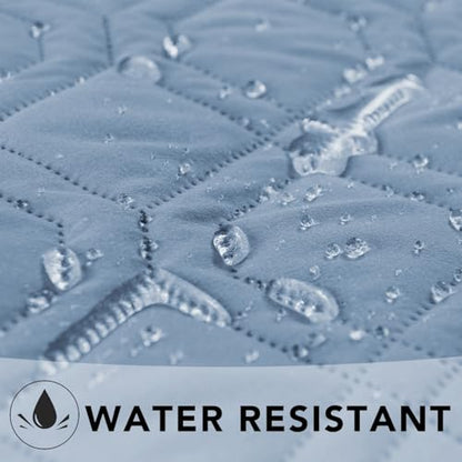 Ameritex Waterproof Dog Bed Cover Pet Blanket for Furniture Bed Couch Sofa Reversible - color: Stoneblue+violetblue, size: 30x53 Inch (Pack of 1)