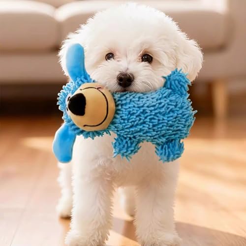 Squeaky Dog Toys for Aggressive Chewers, Tough Durable Chew Toy for Small Medium Large Dogs, Interactive Dog Toys to Keep Them Busy, Stuffed Plush Pet Stimulation Toy Gift, Mop Dogs