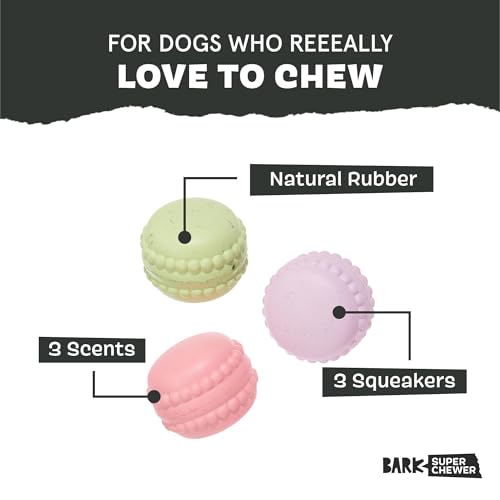 Barkbox Macaruffs | Plush Dog Toy Bundle for Small Dogs, Perfect for Cuddles and Gift Giving - style: Macaruffs