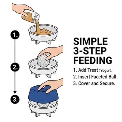 Slow Feeder Dog Bowls for Liquid with Rolling Ball, Interactive Lick Bowl Licking Slow Feeder for Wet Food, Water & Treats Lick Toy for Dogs Cats Large Medium Small (Style1-Black02+Black02) - color: Style1-Black02+Black02