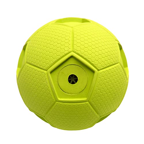 Nerf Dog Soccer Ball Dog Toy with Interactive Squeaker, Lightweight, Durable and Water Resistant, 3.25 Inches, for Small/Medium/Large Breeds, Single Unit, Green - color: Green, size: 3.25-inches