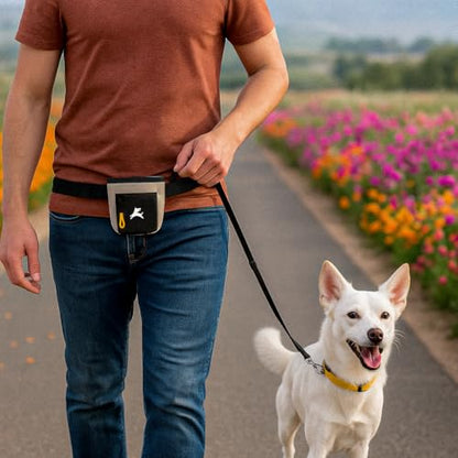 OllyDog Goodie Treat Bag, Dog Treat Pouch, Waist Belt Clip for Hands-Free Training, Magnetic Closure, Dog Training and Behavior Aids, Three Ways to Wear (Wasabi Stone) - color: Wasabi Stone