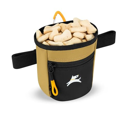 OllyDog Goodie Treat Bag, Dog Treat Pouch, Waist Belt Clip for Hands-Free Training, Magnetic Closure, Dog Training and Behavior Aids, Three Ways to Wear (Antelope) - color: Antelope