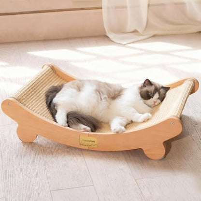 CHEERHOME PETS Sisal Cat Scratcher Bed for Indoor Cats Hammock for Scratching Pad Cat Chair Natural Sisal Cat Scratch Post for Large Cat Scratcher Lounge(Extra Large) - size: Extra Large