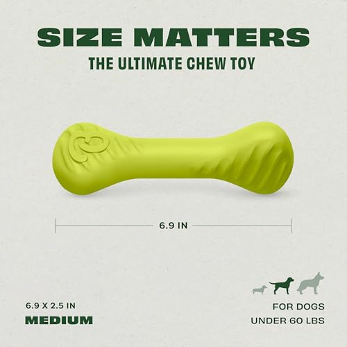 Benebone Natural Rubber Dog Bone Chew Toy, Natural Rubber - size: 1 Pack, style: Bone