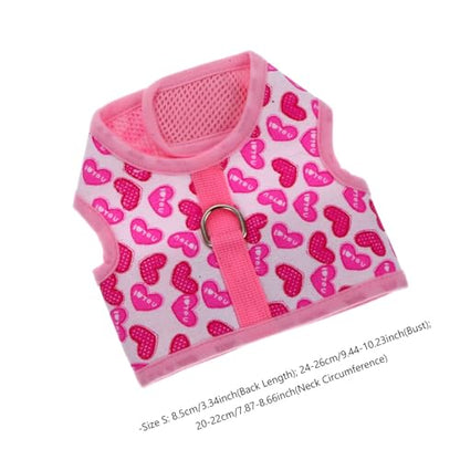 VOSAREA Pet Harness with Leash Breathable Mesh Vest Strap Adjustable Soft S Size for Small Dogs Summer Cooling Puppy Harness