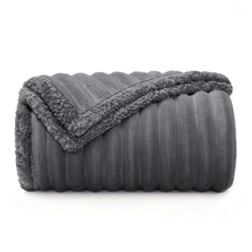 Luciphia Waterproof Dog Blanket for Small Puppy Ultra-Soft Calming Cut Pile Flannel Throw Durable & Warm Furniture Protection for Couch Car Pet Cat Blanket Machine Washable Stone Gray,S(40''x28'') - color: Stone Gray, size: S(40''x28'')