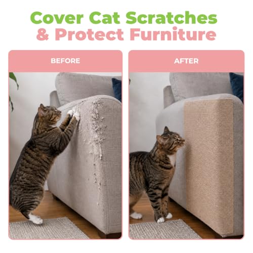 Best Pet Supplies Catify Cat Scratcher, Fun Interactive Scratchers, Posts, Poles, Claw Safe, Furniture Saver Indoor Play Support Natural Cat Behaviors Heavy Duty - Beige, 78.7 x 15.8 - color: Beige Mat - 78.7 x 15.8"