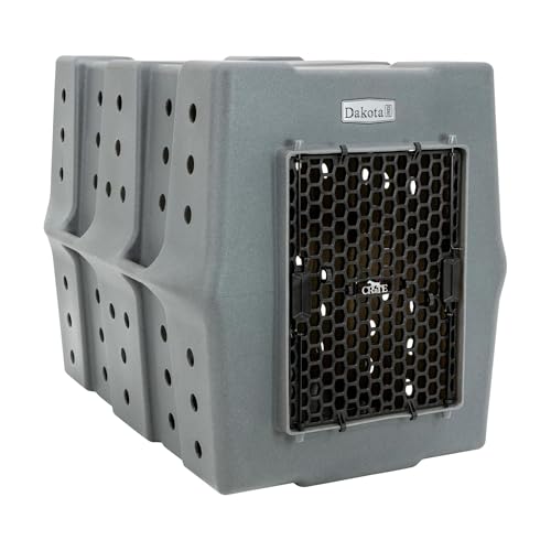Dakota 283 Canine Rough and Tough Economy Dog Crate w/ Removable Two-Way Door - Heavy Duty Outdoor Kennel for XL Breed Dogs (Dark Granite, Extra Large) - color: Dark Granite, size: X-Large