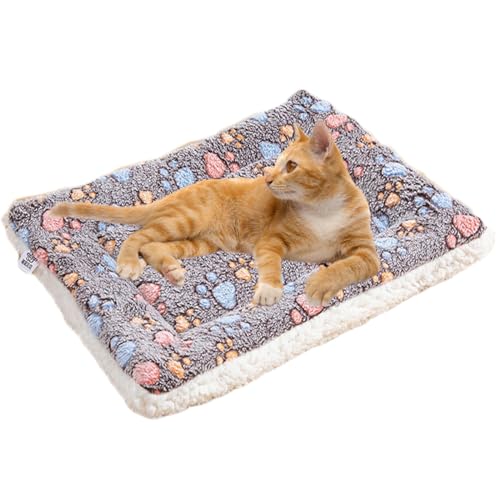 Dog Mat Pet Bed Flannel Soft Cat Sleeping Blanket Puppy Sleep Mat for Small Large Dogs(Dark Coffee,30 * 20cm) - color: Dark coffee, size: 30*20cm