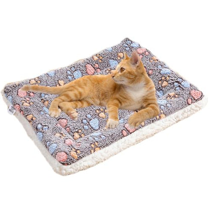 Dog Mat Pet Bed Flannel Soft Cat Sleeping Blanket Puppy Sleep Mat for Small Large Dogs(Dark Coffee,30 * 20cm) - color: Dark coffee, size: 30*20cm